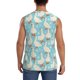 thumbnail image 4 of Fotbe White Geese and Flower Men's Camiseta sin Mangas Estampada para Hombres, Playera Casual para Gimnasio, Entrenamiento, Playa-3X-Large, 4 of 7