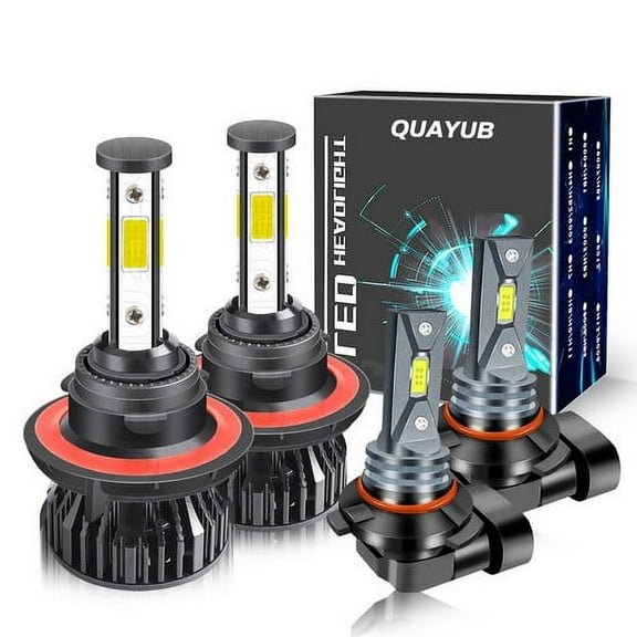 For 2005-2014 Ford F-150 6000K LED Headlight Hi/Lo   Fog Light Bulbs Combo 4pcs