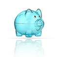 thumbnail image 1 of Langgg PS Money Saving Box Portable Reusable Removable Stopper Replacement Transparent Animal Shape Coin Case Bank Birthday Gift Blue L, 1 of 8