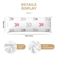 thumbnail image 3 of Balery Girl Rabbit Funda Protectora para Almohada Corporal de Algodón Hipoalergénico con Cierre(55 x 21 pulgadas), Almohadas No Incluidas, 3 of 7