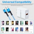 thumbnail image 6 of Type C Charger Fast Charging 18W Charger Adapter with USB C Cable 6FT Fast Charging Nylon Braided Type C Charger Cable for Samsung, Blue, 6 of 7
