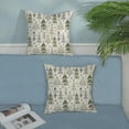 thumbnail image 3 of Christmas Pillow Covers 18x18 Inches Pack of 2, Geometric Green Tree Throw Pillowcase for Winter Decoration, Linen Cushion Cover for Couch Sofa, 3 of 6