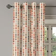 thumbnail image 2 of Ambesonne Geometric Grommet Curtain, Vintage Oval Pattern, 50" x 96", Orange Peach Red, 2 of 6