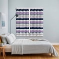 thumbnail image 5 of Curtains 84 Inches Long 2 Panels, Purple Grey Striped Grommets Window Treatment Curtain, Farmhouse Stripes Modern Abstract Art Thermal Curtains Drapes for Living Room/Bathroom, 5 of 9