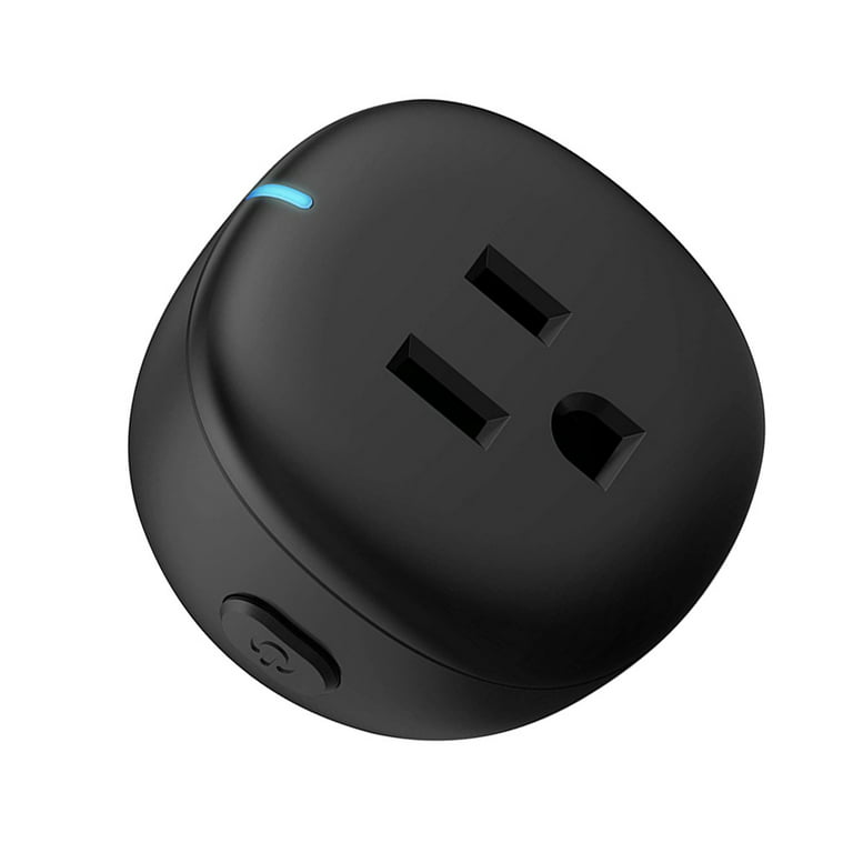 Deltaco Smart Home Mini Smart Plug - WiFi, Timer - Black 