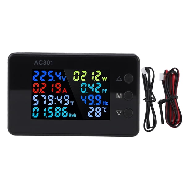 Medidor de corriente de voltaje CA, voltímetro con pantalla digital, alta precisión, monitor de consumo eléctrico, 50-300 V, 0-20 A, KWS-AC301L