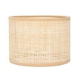 thumbnail image 2 of Woven Light Cover, Rattan Lamp Shade Square Mesh Shape  For E27 E14 Table Lamp, 2 of 8