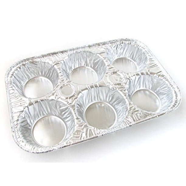 Bandeja desechable de aluminio para magdalenas KitchenDance, 50 unidades