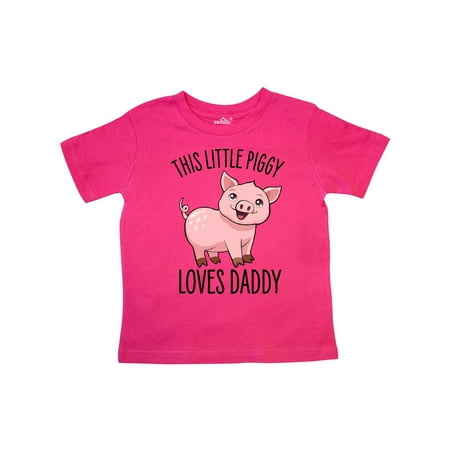 

Inktastic This Little Piggy Loves Daddy- cute Gift Toddler Boy or Toddler Girl T-Shirt