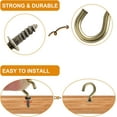 thumbnail image 4 of Minzimin 100Pcs Vinyl Coated Metal Cup Hook , Screw-in Ceiling Hooks for Hanging, 4 of 7