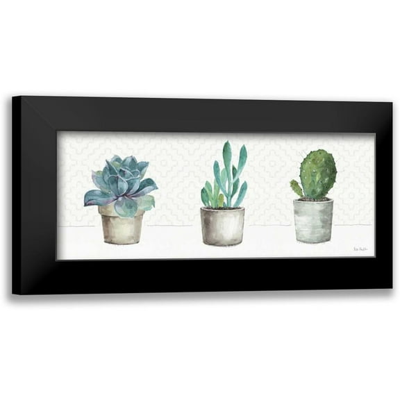 Audit, Lisa 14x8 Black Modern Framed Museum Art Print Titled - Mixed Greens XLVIII