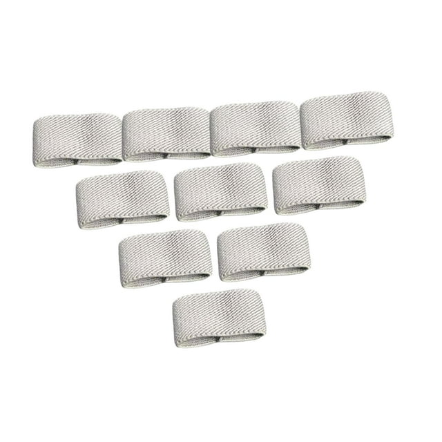 10 piezas de correas elásticas de nailon para sujetar cinturones. Gris claro
