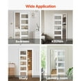 thumbnail image 6 of KFFKFF Sliding Pocket Door, 30" x 80", 5-Lite Frosted Glass Single Sliding Door with Hardware Kit, Durable Solid Wood & MDF Door Slab with Water-Resistant Finish for Bedroom, Kitchen, or Study, 6 of 9