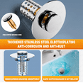 thumbnail image 3 of Bathroom Sink Drain Strainer & Bathroom Sink Stopper,Pop Up Sink Stopper with Removable Stainless Steel Filter Basket Hair Catcher,Universal Sink Plug Drain Holes, 3 of 11