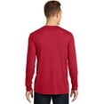 thumbnail image 2 of Sport Tek Adult Male Men Plain Long Sleeves T-Shirt Deep Red 4X-Large, 2 of 4
