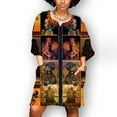 thumbnail image 1 of SMihono Robe d'Été pour Femmes Grande Taille Mode Vintage Africain Imprimé Manches Mi-Longues Col en V Robe Décontractée Mini, 1 of 9