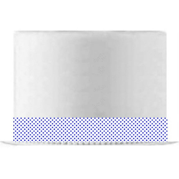 White and Purple Stars Edible Cake Decoration Ribbon -6 Slim Strips