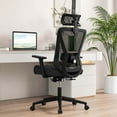 thumbnail image 2 of Costway Ergonomic Office Chair with Adjustable Lumbar Support Tilting Function Headrest, 2 of 10
