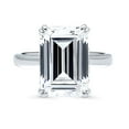 thumbnail image 2 of BERRICLE Sterling Silver Solitaire Wedding Engagement Rings 8.5 Carat Emerald Cut Cubic Zirconia CZ Statement Cocktail Ring for Women, Rhodium Plated Size 4.5, 2 of 10