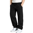 thumbnail image 2 of Miqool Boys Baggy Sweatpants Fleece Elastic Waist Drawstring Casual Wide Leg Pants with Pockets for Workout Athletic, 2 of 8
