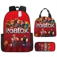 thumbnail image 3 of ROBLOX Virtual World-mochila de Anime para estudiantes de primaria e secundaria, bolso escolar, bolsa de almuerzo, estuche para lápices, 3 of 3