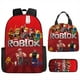 thumbnail image 3 of ROBLOX-mochila con diseño de mundo Virtual para estudiantes de primaria y secundaria, morral escolar de Anime, caja de papelería de dibujos animados, 3 of 4