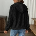 thumbnail image 6 of RYRJJ Womens Fleece Sherpa Hoodie Jacket Full Zip Long Sleeve Sweatshirts Warm Winter Hooded Coat Outerwear With Pocket(Black,S), 6 of 9