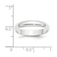 thumbnail image 3 of Platinum Solid Polished Half Round Lightweight 4mm-Half-Round Featherweight Band Ring Size 7 -  Jewelry Gift for Mom, 3 of 5