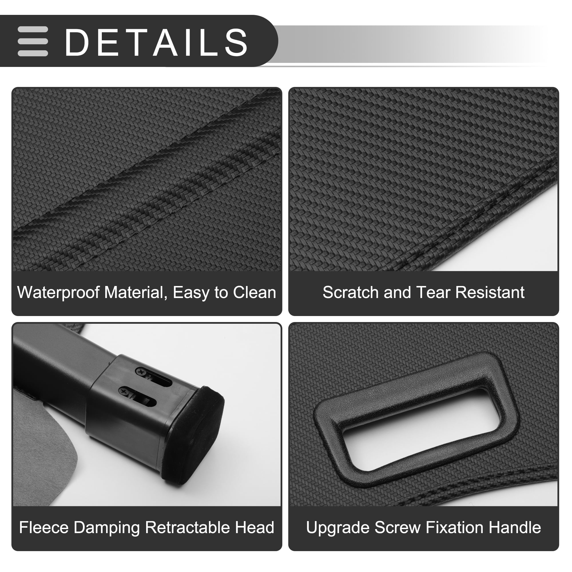 Unique Bargains Retractable Aluminum Alloy Cargo Cover for Lexus GX GX460 2010-2023