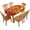 Maple Leaves, variant on Ocean Beach Oval Fitted Table Cover Sea Wave Plam Trees Waterproof & Stain Resistant Elastic Table Cloth, for Dining/Party/Buffet/Wedding Use, 48" x 68" (Oval)
