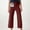 Wine, variant on High Waisted Wide Leg Pants for Women Chino Business Casual Work Office Fashion Cropped Pant Trousers with Pockets Navy S