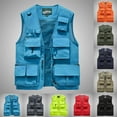 thumbnail image 6 of Feipeng Men's Casual Lightweight Outdoor Fishing Work Safari Travel Photo Cargo Vest Jacket Multi Pockets, 6 of 6