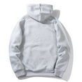 thumbnail image 2 of CAICJ98 Young Mens Hoodies Hoodies For Men Pullover Long Sleeve hooded Plaid Jacquard With Big Pockets Solid Color Sweatshirt Grey,XL, 2 of 2