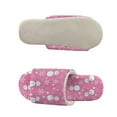 thumbnail image 5 of COEQINE Snowman Snowflakes Pink House Slippers for Women, Comfy Fuzzy Sandals Fluffy Christmas Home Shoes Washable Indoor House Slides Soft Slippers Open Toe Cute Footwear for Ladies, 42-43, 5 of 7