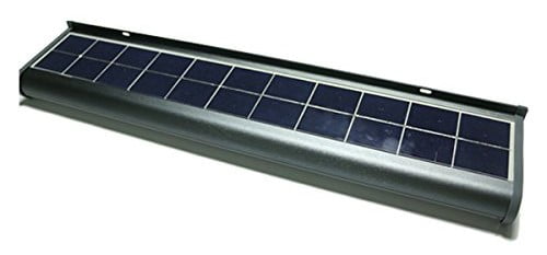 Solar Powered 10W LED Wall Flood Light – Gray Outdoor Integrated Solar Billboard & Sign Light with Dusk-to-Dawn All-Night Illumination