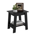 thumbnail image 1 of Table d'Appoint à 2 Niveaux, Table d'Appoint avec Tablette de Rangement, Table de Canapé Table de Nuit pour Entrée, Style Ferme, Salon, Assemblage Facile, 1 of 8