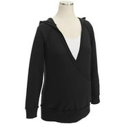 Maternity French Terry Hooded Wrap Pullover
