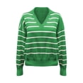 thumbnail image 4 of Gkeoshab Fall Sweaters for Women Long Sleeve Shirts for Women 2025 Fall Clothes Tunic Tops Loose Fit Dressy Crewneck Pullover Sweaters Green L, 4 of 4