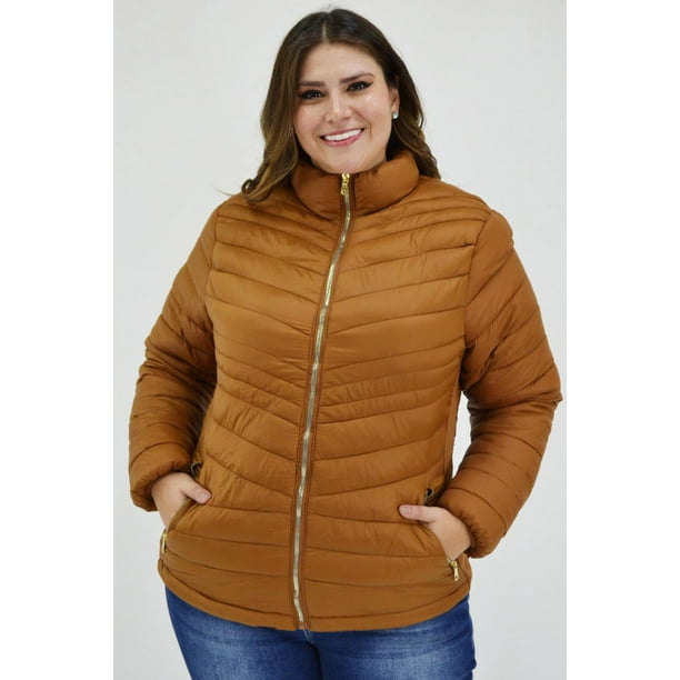 Chamarra térmica afelpada Roman Fashion/ Tallas Extras, 0002 (Cafe) cafe 36 Roman Fashion CH-BOM-0002-CAFÃ