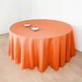 thumbnail image 2 of BalsaCircle Halloween 10 Pieces 132" Orange Round Washable Decorative Polyester Solid Tablecloths, 2 of 7