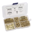 thumbnail image 2 of 100 perchas para cuadros con dientes de sierra, resistentes a la oxidación, estables, duraderas, sin costuras, ganchos para colgar con 200 tornillos dorados Jadeshay  A, 2 of 8