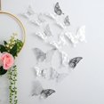 thumbnail image 1 of Pegatinas de pared de mariposas huecas, diseño de mariposas de papel huecas en 3D para bodas, festivales y decoración del hogar, 1 of 6