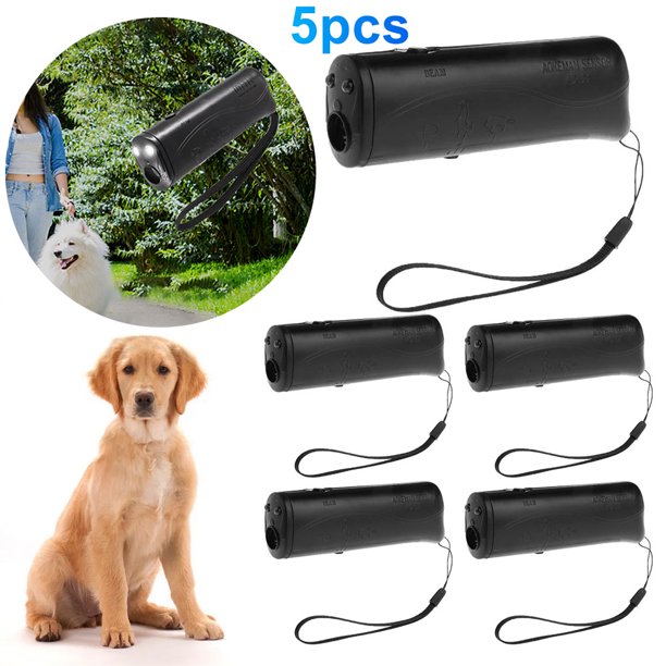 Ahuyentador Ultrasónico Plástico Con Linterna LED para Accesorios para (negro)