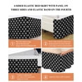thumbnail image 6 of Black Boho Geometric Wrap Around Bed Skirts for King Bed 16" Drop,Bed Skirt with Adjustable Elastic Belt Dust Ruffle Bed Valance for Bedroom Hotel Retro Simple Ethnic Abstract Motifs Bed Frame Cover, 6 of 7