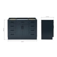 thumbnail image 3 of Ariel Hepburn 48 In. Single Sink Base Cabinet In Midnight Blue, 3 of 10