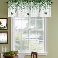 thumbnail image 4 of Green Spring Botanical Valances for Windows, Decorative Rod Pocket Window Valance Curtains, Weeping Eucalyptus Butterfly Short Curtain Drapes for Kitchen/Bathroom/Living Room, 2 Panels, 54" W x 18" L, 4 of 8