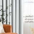 thumbnail image 4 of Curtainking Extra Wide Single Curtain Panel for Patio Door Sliding Glass Door Light Filtering Solid Thermal Insulated Room Divider Curtain, 80 x 84 Inch, White, 1 Panel, 4 of 7