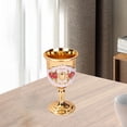thumbnail image 2 of Rongfmy Metal Goblet, Carving Pattern Handmade Cup Bar Dinners Parties Decor Red Red flower, 2 of 9