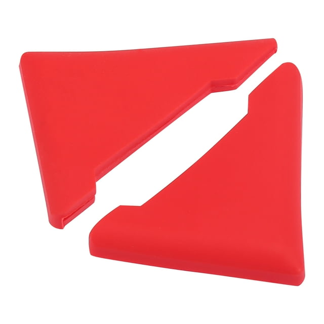 Unique Bargains 2pcs PVC Universel Voiture Véhicule Porte Coin Gardes Pare-Chocs Protecteur Couvercle Rouge