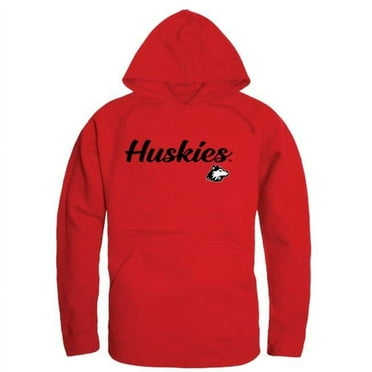 Men Northern Illinois Huskies Script Hoodie, Red - 2XL